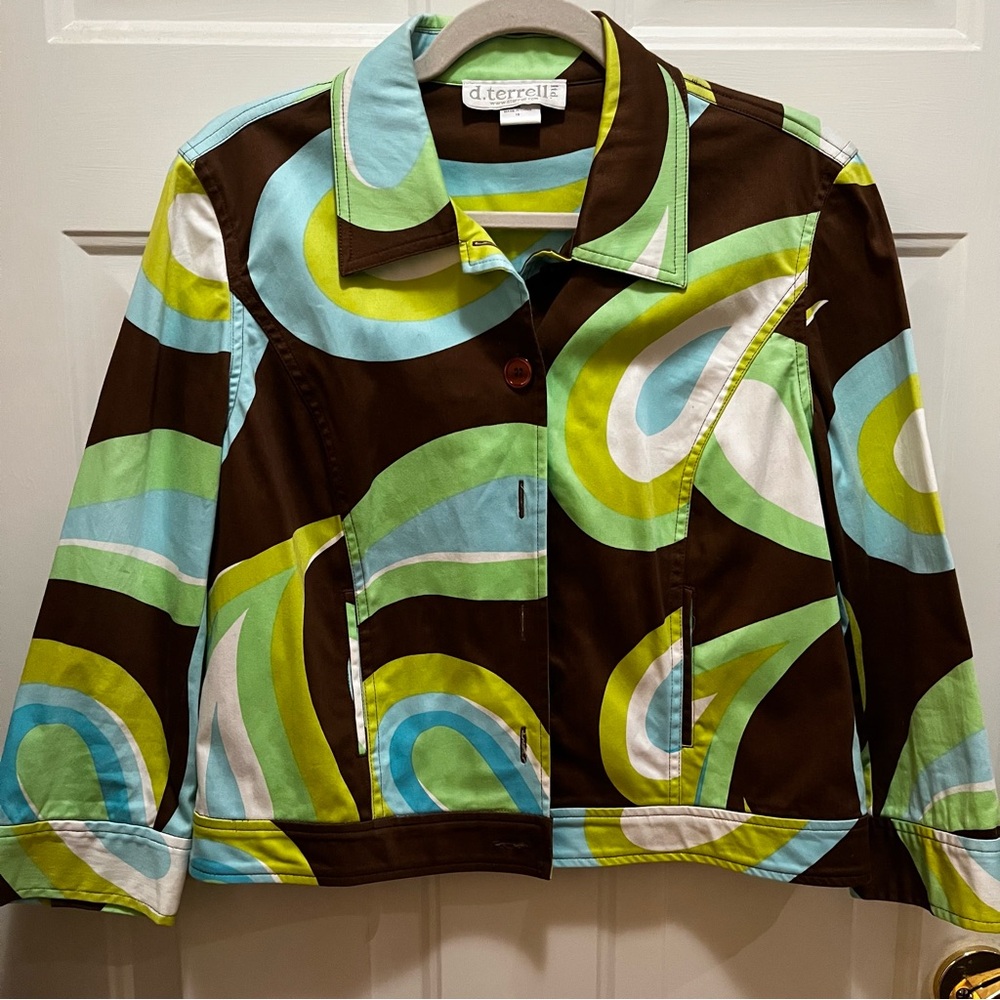 d. terrell ltd 70s Style Women's Multicolor Jeans Jacket Sz 10